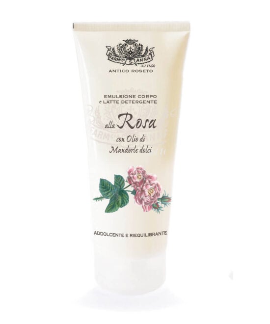 Emulsione corpo e latte detergente alla Rosa