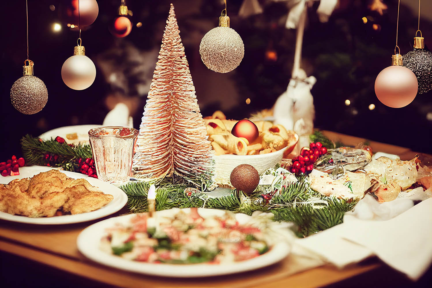 christmas table setting