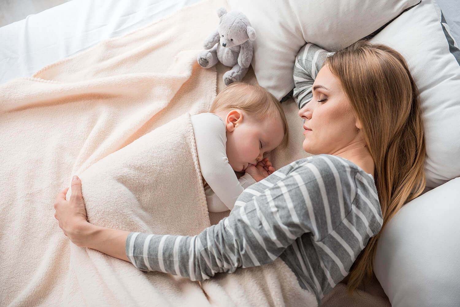 Little family reposing at home