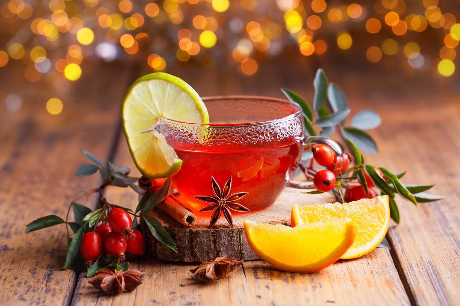 Hot fruit tea for cold days